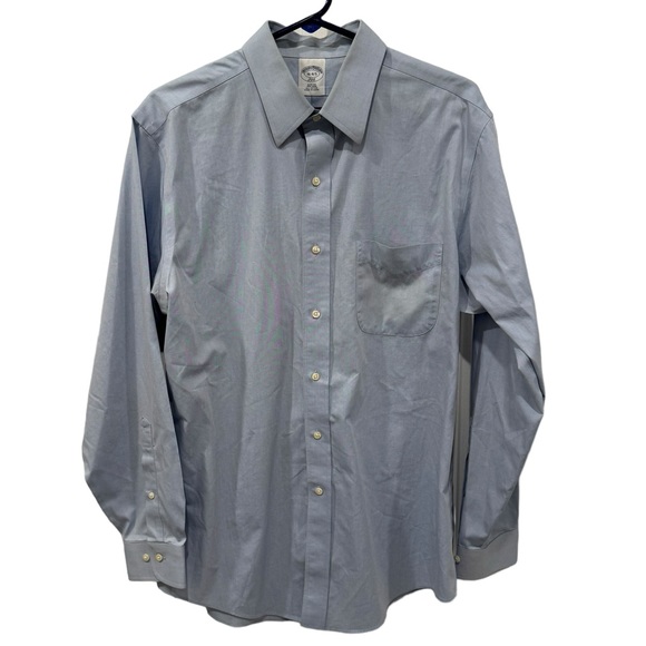 Men’s Brooks Brothers Blue Long Sleeve Button Down Oxford Dress Shirt. Size 16. - Picture 2 of 12